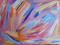 Coucher de soleil, Toulouse,  acrylique,  contemporain,  Sabine Gilles,  Toulouse,  peinture