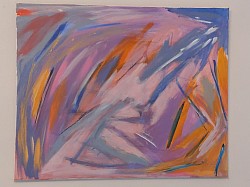 Sabine Gilles,  peinture acrylique,  abstrait,  non figuratif, 2021, Cordes sur ciel, Toulouse, Midi-Pyrénées,  France, Aurore